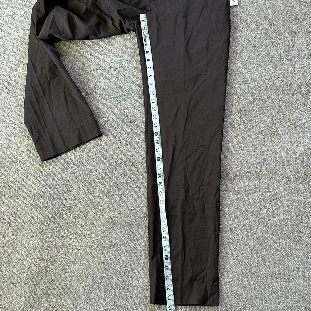 DKNY Pant Men 36 X34 Black Wool Blend Stretch Flat Front Trouser Suit Separate 1